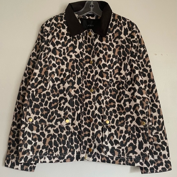 NEW - J.Crew Barn Jacket in Leopard Print - Picture 3 of 14